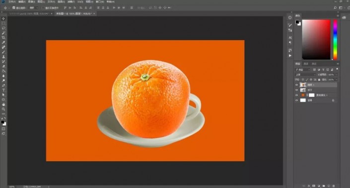 PS合成实例教程：创意打造一款橙子杯子个性图片。