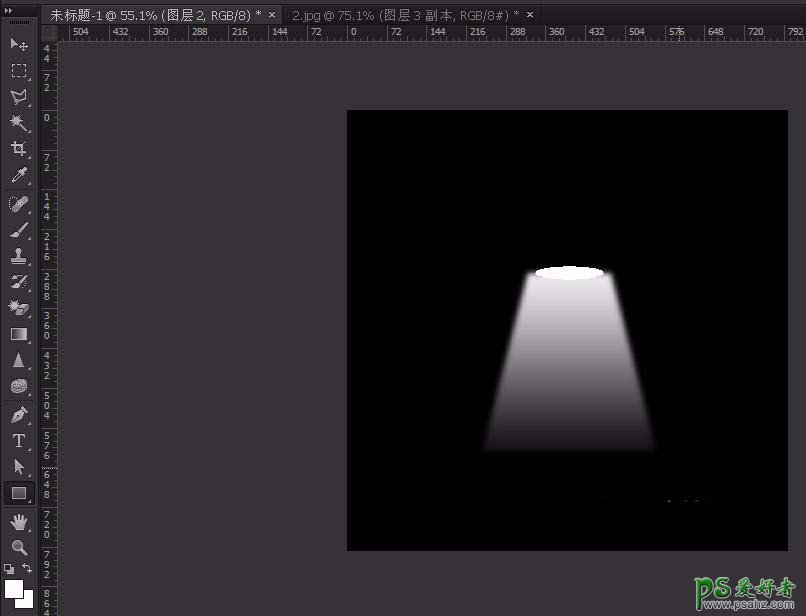 Ps简单制作聚光灯投影效果，聚光灯照射效果，聚光灯投射效果