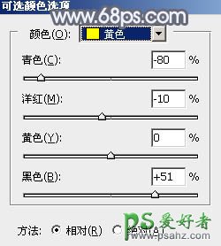 PS调色教程：学习给外景铁路上自拍的美女艺术照调出秋季淡冷色