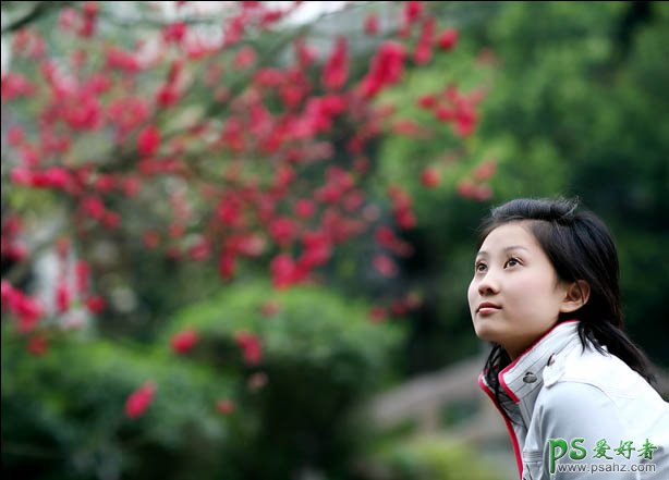 巧用PS通道给清纯女孩儿照片调出唯美暗青色