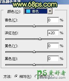 PS调色教程：给外景树林间美腿少妇调出柔美的暗青色