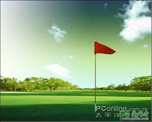 PS合成教程：创意合成大气高雅的高尔夫赛事海报