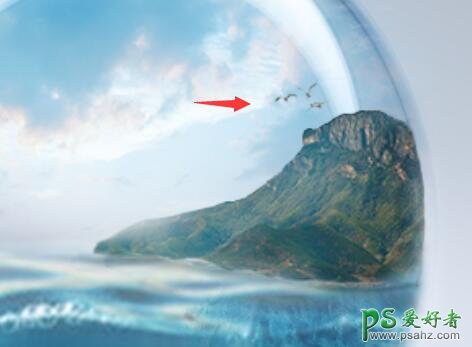 Photoshop特效人物场景合成实例：合成在灯泡中垂钓的钓鱼人