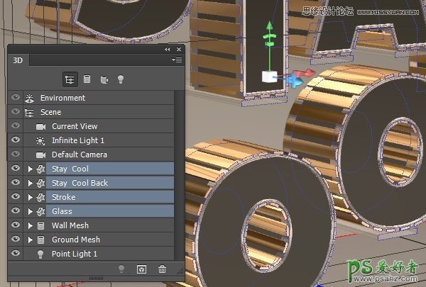 利用photoshop矢量工具和3D工具制作时尚大气的3D立体艺术字