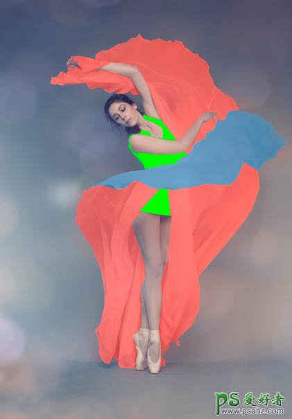 Photoshop给芭蕾舞美女合成飞洒效果的牛奶裙子，喷溅牛奶裙子。