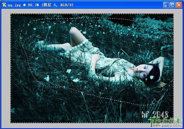 photoshop调出超绚效果暗夜精灵美女人像写真照