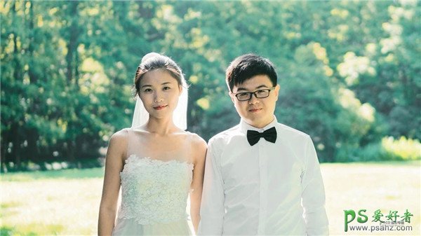 Photoshop婚片调色教程：给情侣婚纱照调出漂亮的夏日小清新风格