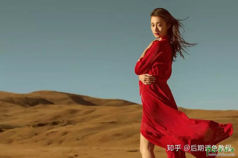 PS美女调色：给外景拍摄的暗调美女调出青绿色广告主题艺术效果