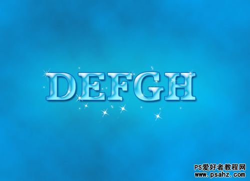 PS文字特效：制作清新的蓝色塑料字