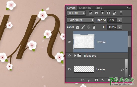 PS艺术字制作实例教程：设计精致个性的浪漫樱花艺术字体，清新字