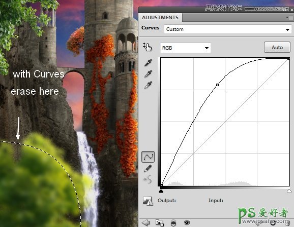 PS合成教程：利用素材,笔刷，调整图层合成秋季唯美的城堡场景图