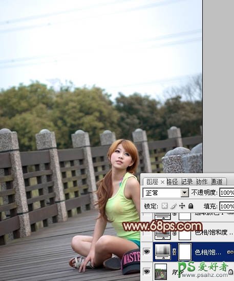 PS调色教程：给美丽大方的大胸性感少女写真照调出暖色调