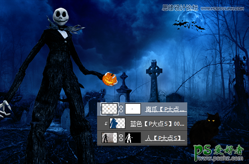PS合成教程：利用素材创意合成恐怖风格的万圣节海报实例教程