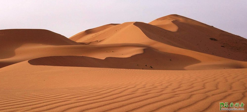 PS图片合成：利用沙丘、绿洲、骆驼合成出一幅完整的沙漠风光图片