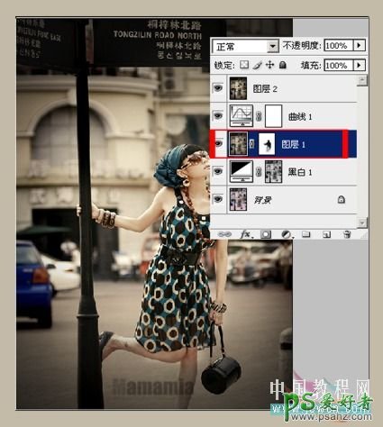 photoshop调出时尚街头少女艺术写真照