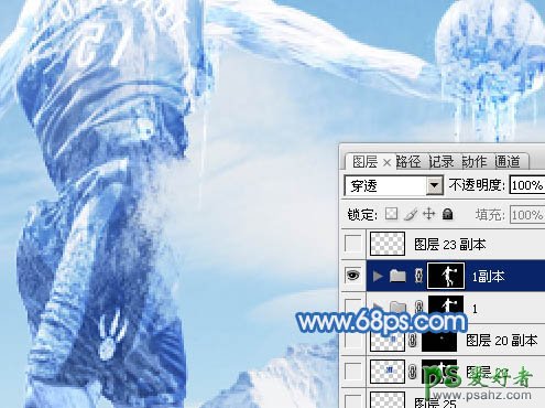 PS人像特效照片合成：打造超酷的冰冻效果的篮球运动员，篮球员冰