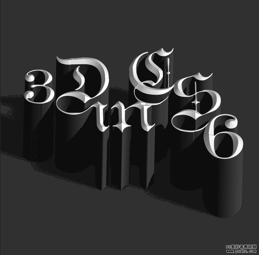 Photoshop CS6 制作3D字母特效教程实例