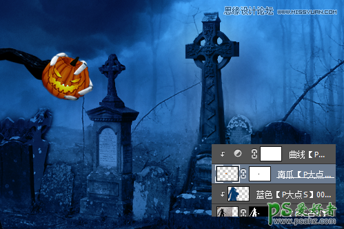 PS合成教程：利用素材创意合成恐怖风格的万圣节海报实例教程