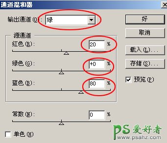 利用PS通道混合器给美女照片进行调色