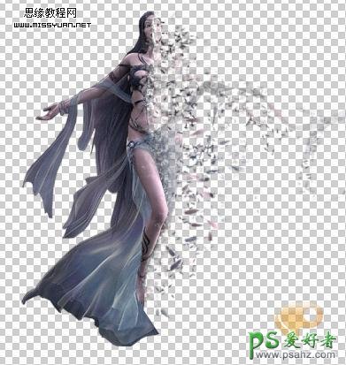 PS人像合成教程：创意合成正在消失的漂亮美女特效照片