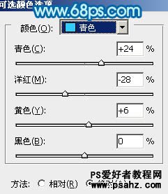 PS调色教程：给室内清纯美女艺术照调出唯美青色调