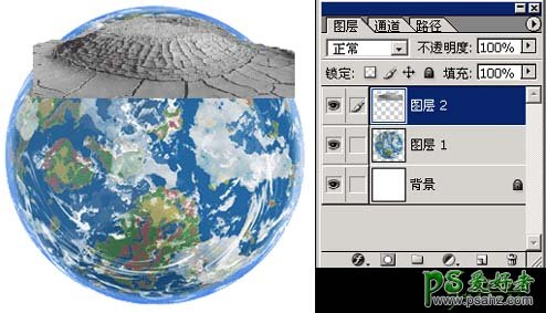 photoshop合成教程：创意打造一颗干枯的地球素材图片