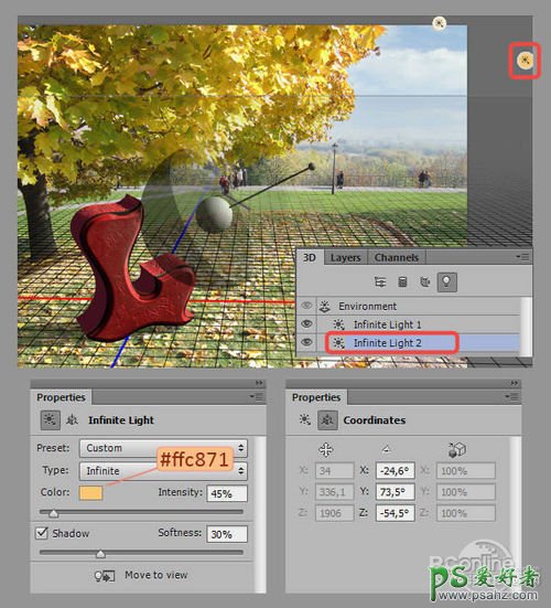photoshop打造秋景3D立体字，可爱卡通效果立体文字特效教程