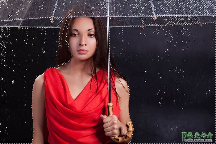 PS美女图片合成教程：打造璀璨雨夜中独自行走的少女，雨中漫步