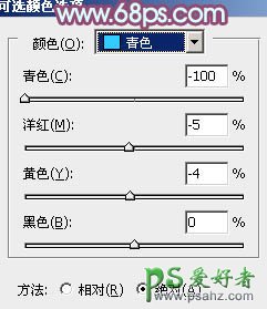 photoshop调出淡淡的蓝红色室内美女写真照