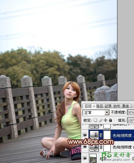 PS调色教程：给美丽大方的大胸性感少女写真照调出暖色调