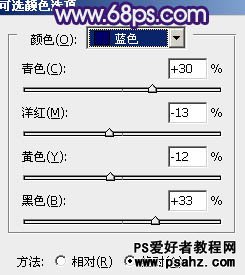 PS调色教程：给黑丝网袜美女图片调出古典暗调蓝红色