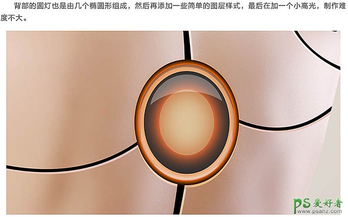 PS美女人像合成教程：给欧美性感裸身美女照片制作成高仿真机器人