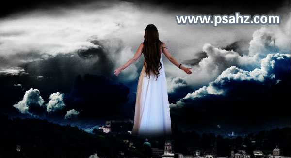 PS美女图片合成教程：打造黑暗之光中的闪电女神，黑暗女神形象
