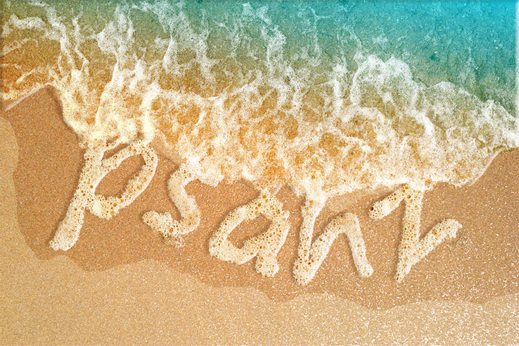 PS文字特效：制作海滩上泡沫文字，漂亮的浪花效果文字，水沫字效