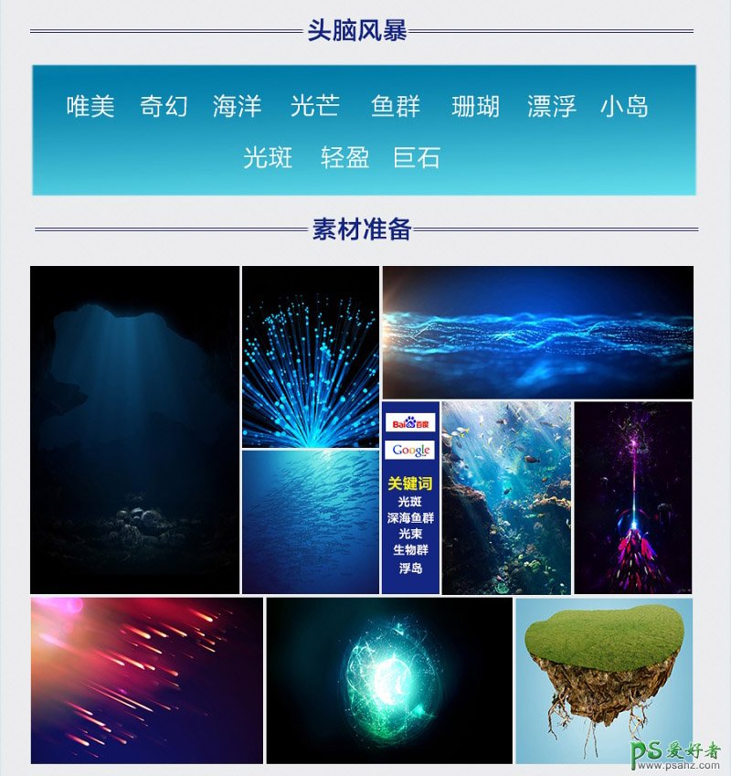 Photoshop科幻合成实例：创意打造深海中的魔幻光明天使场景。