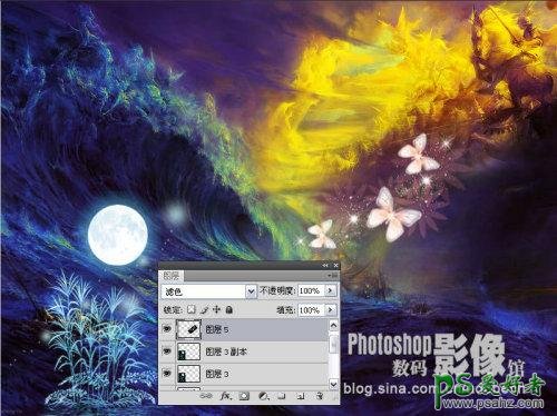 photoshop调出漂亮的海景图片火烧云效果