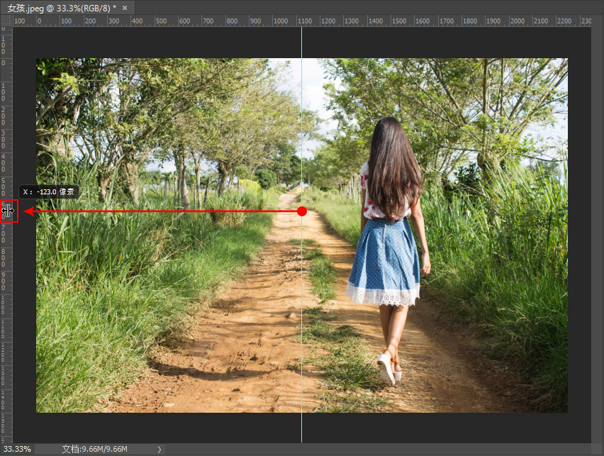 学习Photoshop的标尺与参考线在图片处理过程中的作用及使用方法