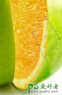 Ps水果图片创意合成教程：把苹果与橘子进行溶图处理制作橘子心苹