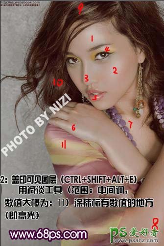 photoshop调出火辣性感的美女时尚中性灰色调