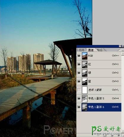 photoshop调出时尚流行的青黄色公园风景图片