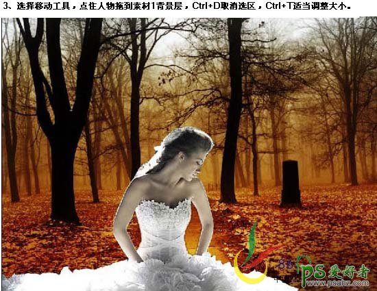 photoshop创意合成森林公园里的蝴蝶公主唯美图片
