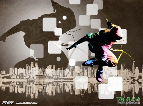 PS合成教程：创意打造非主流人物街舞海报效果图
