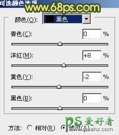 PS给气质美女模特少女调出甜美橙绿色效果