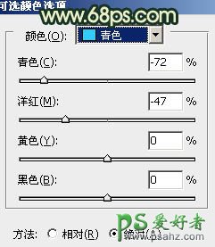 PS调色教程：给个性的情侣照调出古典青色效果