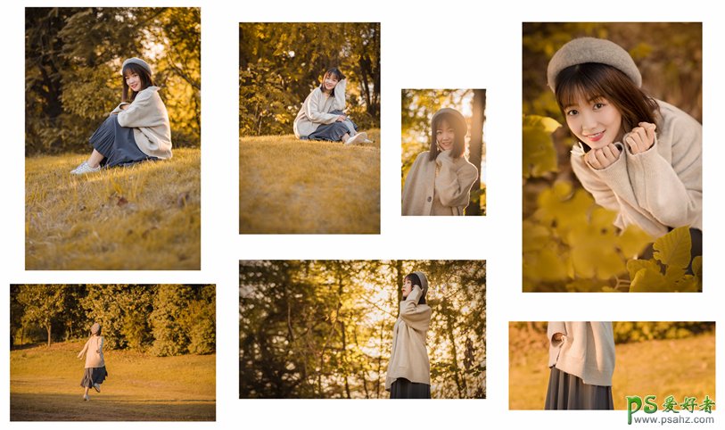 PS美女图片调色：给外景拍摄的偏色美女照片调出黄色秋季主题风格