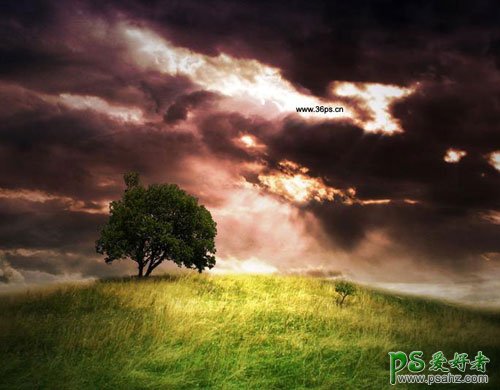 PS图片合成实例教程：创意打造风云万象的草原风景