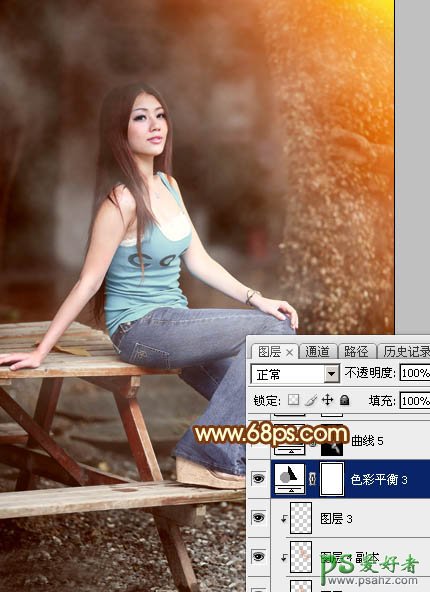 Photoshop给气质性感少妇外拍艺术照调出唯美的中性红色效果