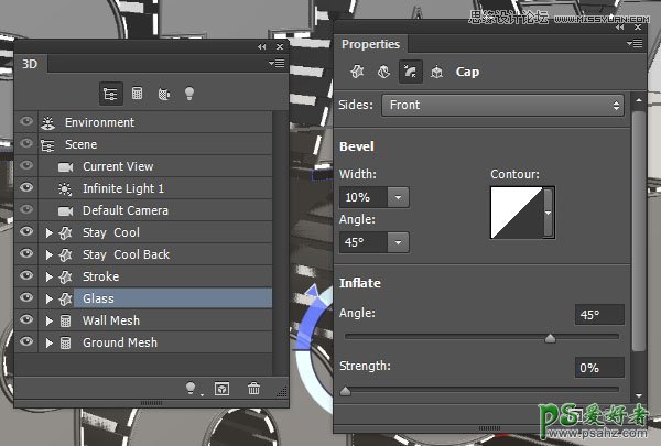 利用photoshop矢量工具和3D工具制作时尚大气的3D立体艺术字