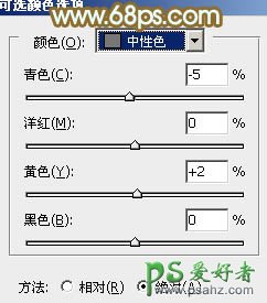 PS调色教程：给芦苇地里的流行美少女调出个性青黄色