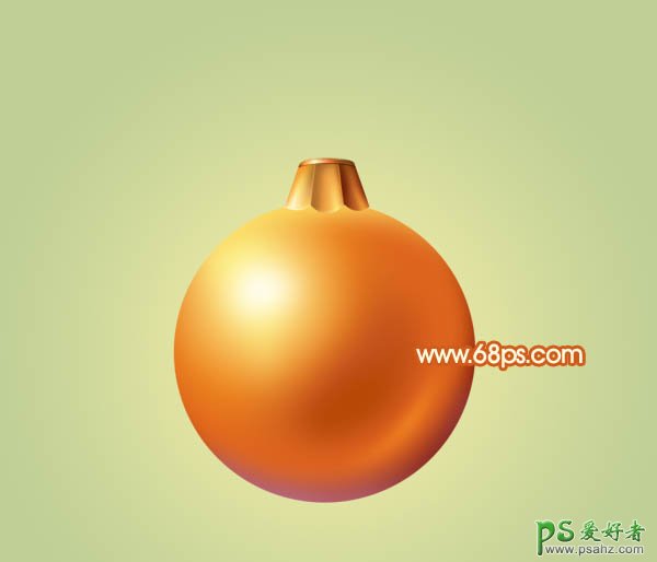 PS实物制作：打造一个圣诞节金色装饰球失量图